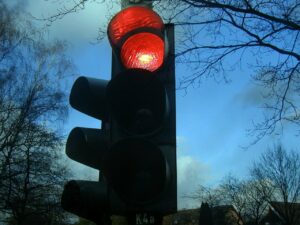 Flashing Red Light On a Traffic Signal